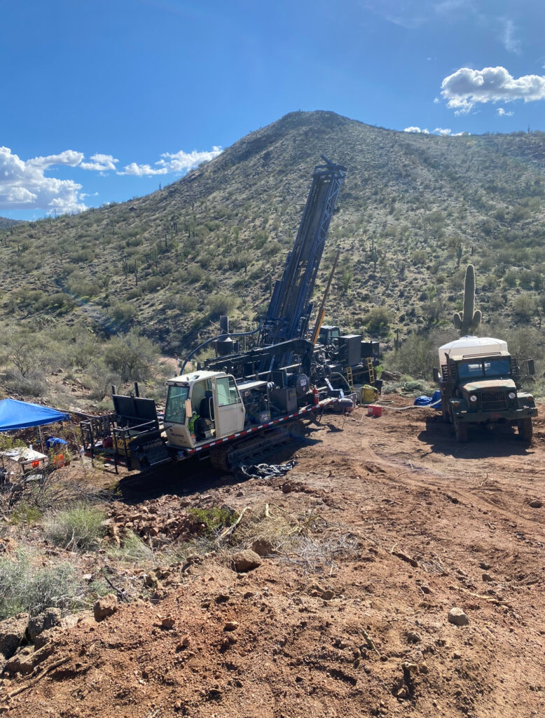 Drilling at Artillery Peak
